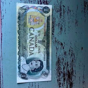 1973 CANADIAN $1 BILL amazing shape